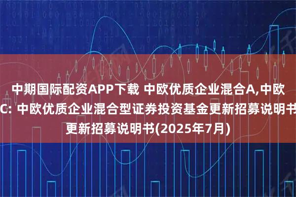 中期国际配资APP下载 中欧优质企业混合A,中欧优质企业混合C: 中欧优质企业混合型证券投资基金更新招募说明书(2025年7月)
